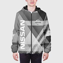 Куртка с капюшоном мужская NISSAN, цвет: 3D-черный — фото 2