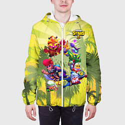 Куртка с капюшоном мужская Brawl STARS, цвет: 3D-белый — фото 2
