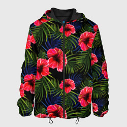 Мужская куртка Тропические цветы и листья