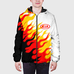 Куртка с капюшоном мужская KIA, цвет: 3D-черный — фото 2