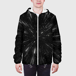 Куртка с капюшоном мужская 3D, Космос, цвет: 3D-белый — фото 2