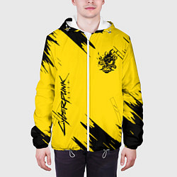 Куртка с капюшоном мужская CYBERPUNK 2077, цвет: 3D-белый — фото 2