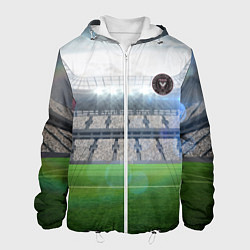 Куртка с капюшоном мужская FC INTER MIAMI, цвет: 3D-белый