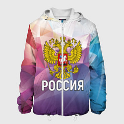 Куртка с капюшоном мужская РОССИЯ, цвет: 3D-белый