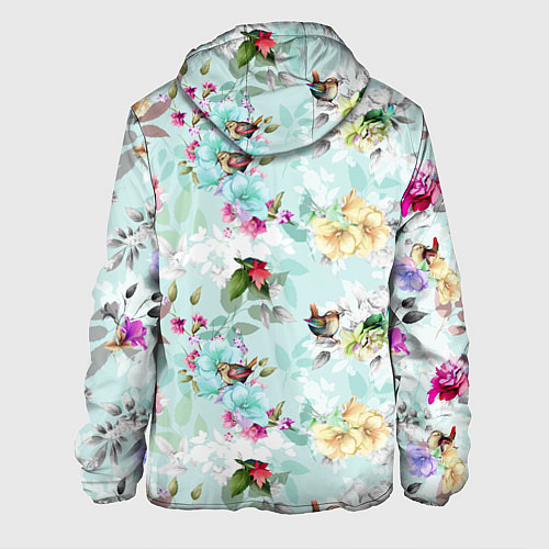 Мужская куртка Весенние цветы / 3D-Черный – фото 2