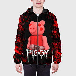 Куртка с капюшоном мужская Roblox Piggy, цвет: 3D-черный — фото 2