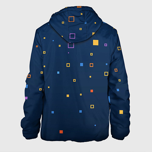 Мужская куртка Геометрия дождь / 3D-Черный – фото 2