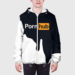 Куртка с капюшоном мужская Pornhub, цвет: 3D-белый — фото 2