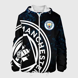 Куртка с капюшоном мужская Manchester City, цвет: 3D-белый