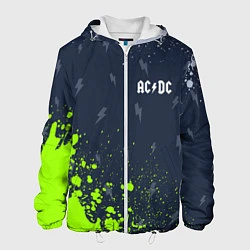 Куртка с капюшоном мужская AC DС, цвет: 3D-белый