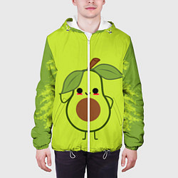 Куртка с капюшоном мужская Авокадо, цвет: 3D-белый — фото 2