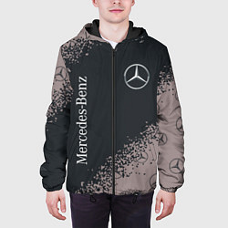 Куртка с капюшоном мужская MERCEDES МЕРСЕДЕС, цвет: 3D-черный — фото 2