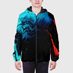 Куртка с капюшоном мужская ПЛАЗМА, цвет: 3D-черный — фото 2
