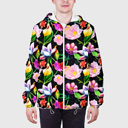 Куртка с капюшоном мужская Разноцветие, цвет: 3D-белый — фото 2