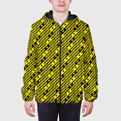Куртка с капюшоном мужская Хаффлпафф паттерн, цвет: 3D-черный — фото 2