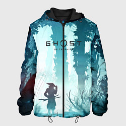 Куртка с капюшоном мужская Ghost of Tsushima, цвет: 3D-черный