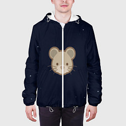 Куртка с капюшоном мужская Ночная мышь, цвет: 3D-белый — фото 2
