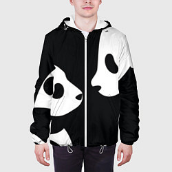 Куртка с капюшоном мужская Panda, цвет: 3D-белый — фото 2