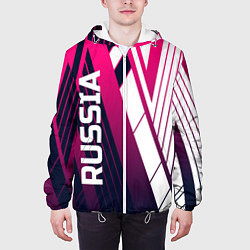 Куртка с капюшоном мужская Russia, цвет: 3D-белый — фото 2