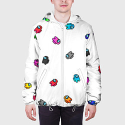 Куртка с капюшоном мужская Among Us, цвет: 3D-белый — фото 2