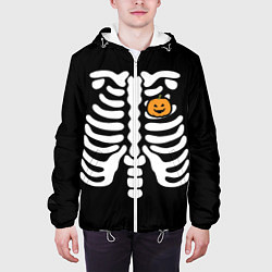 Куртка с капюшоном мужская Halloween, цвет: 3D-белый — фото 2