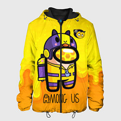 Куртка с капюшоном мужская Among Us пчела, цвет: 3D-черный