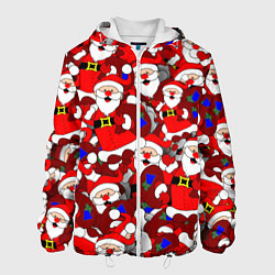 Куртка с капюшоном мужская Русский Санта Клаус, цвет: 3D-белый