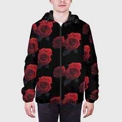 Куртка с капюшоном мужская Роза, цвет: 3D-черный — фото 2
