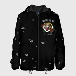 Куртка с капюшоном мужская Тигр спина, цвет: 3D-черный