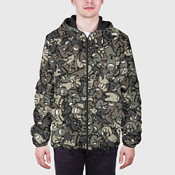 Куртка с капюшоном мужская Камуфляж Амонг Ас, цвет: 3D-черный — фото 2