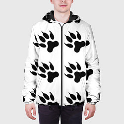 Куртка с капюшоном мужская Лапы медведя, цвет: 3D-черный — фото 2