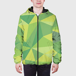 Куртка с капюшоном мужская Green faces, цвет: 3D-черный — фото 2