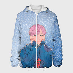 Куртка с капюшоном мужская JIMIN SPRING DAY, цвет: 3D-белый