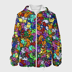 Куртка с капюшоном мужская Among Us Overload, цвет: 3D-белый