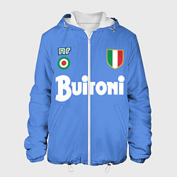 Куртка с капюшоном мужская Диего Марадона Наполи Ретро, цвет: 3D-белый