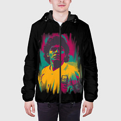 Куртка с капюшоном мужская Diego Maradona, цвет: 3D-черный — фото 2