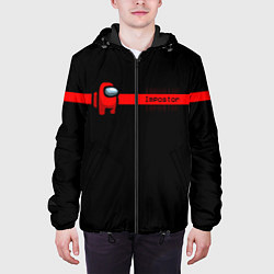 Куртка с капюшоном мужская AMONG US - Impostor, цвет: 3D-черный — фото 2