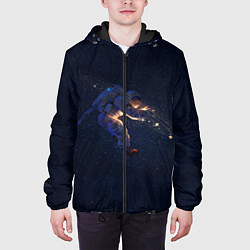 Куртка с капюшоном мужская Космонавт, цвет: 3D-черный — фото 2