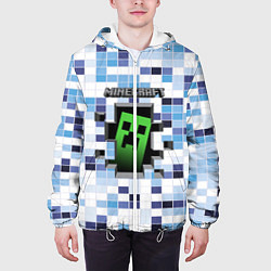 Куртка с капюшоном мужская Minecraft S, цвет: 3D-белый — фото 2