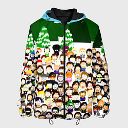 Куртка с капюшоном мужская Южный Парк South Park, цвет: 3D-черный