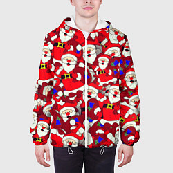 Куртка с капюшоном мужская Дед Санта, цвет: 3D-белый — фото 2