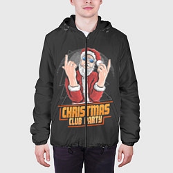 Куртка с капюшоном мужская Christmas Club Party, цвет: 3D-черный — фото 2