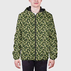 Куртка с капюшоном мужская Камуфляж Звездочки, цвет: 3D-черный — фото 2