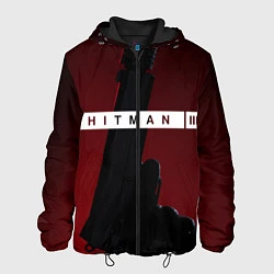 Куртка с капюшоном мужская Hitman III, цвет: 3D-черный