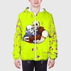 Куртка с капюшоном мужская Undertale, цвет: 3D-белый — фото 2