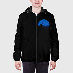 Куртка с капюшоном мужская Луна, цвет: 3D-черный — фото 2