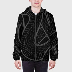 Куртка с капюшоном мужская Змеи, цвет: 3D-черный — фото 2