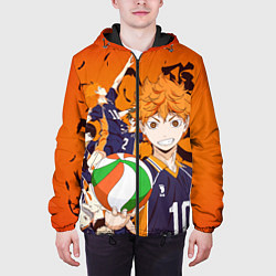 Куртка с капюшоном мужская ВОЛЕЙБОЛ!! HAIKYUU!!, цвет: 3D-черный — фото 2