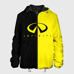 Куртка с капюшоном мужская INFINITI logo, цвет: 3D-черный