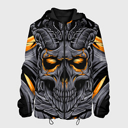 Куртка с капюшоном мужская Череп дьявола, цвет: 3D-черный